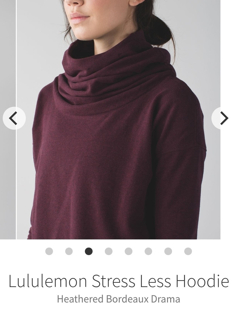 lululemon athletica Women's Stress Less Hoodie in Heathered Bordeaux Drama
